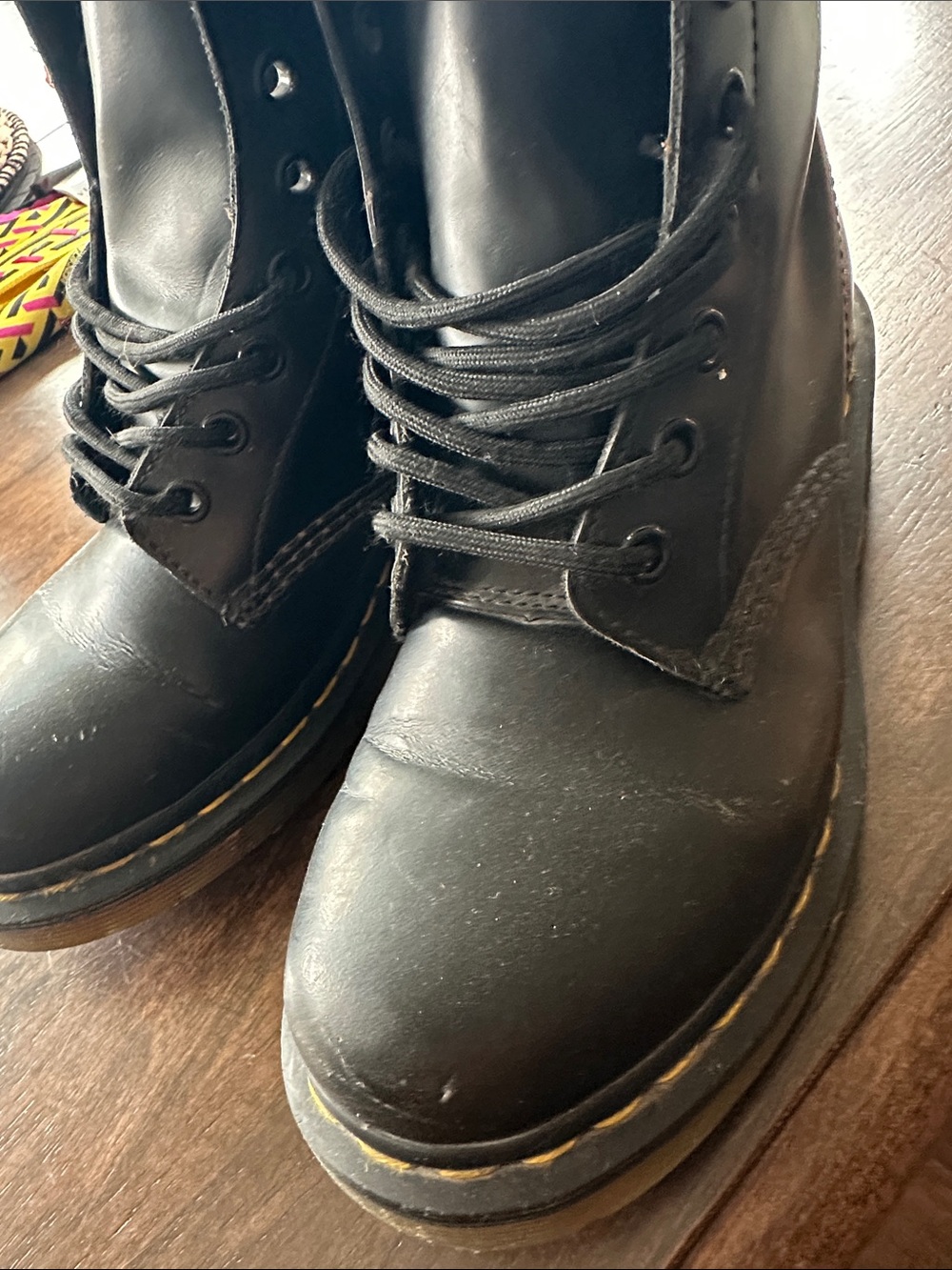 Dr Martens, Black leather The Original 1460 doc Marten boots, UK 4, eu 37